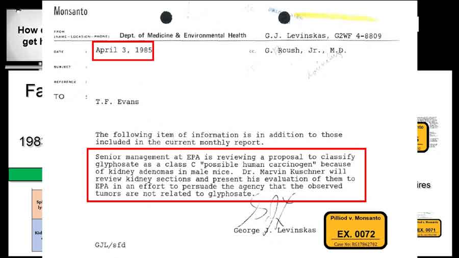 A memorandum. It’s dated April 3rd, 1985. This is an internal Monsanto memo.